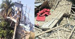আধাঘণ্টার ঝড়ে লণ্ডভণ্ড, বিদ্যুৎ বিপর্যয়, ফসল ও ঘরবাড়ির ক্ষতি