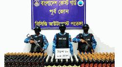 চট্টগ্রামে ৭০ লাখ টাকার বিদেশি মদ জব্দ অধরা পাচারকারীরা