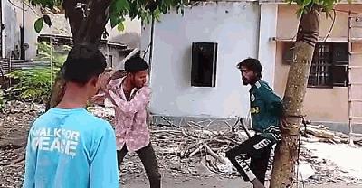 চুরির অভিযোগে তরুণকে গাছে বেঁধে মারধর, ভিডিও ভাইরাল