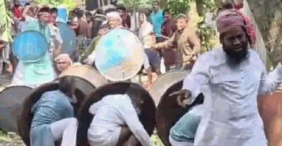 ভাঙ্গায় মাংস বণ্টন বিতর্কে সংঘর্ষ, ঈদ জামাত পণ্ড