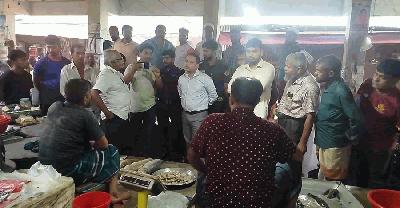 নেছারাবাদে চিংড়িতে জেলি পুশ, ৫০ হাজার টাকা জরিমানা