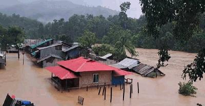পাহাড়ি ঢলে ডুবেছে ফারুয়া ইউনিয়ন, খাদ্য সংকটে হাজারো মানুষ