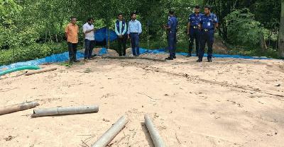 শ্রীমঙ্গলে অবৈধ বালু উত্তোলন, জব্দ ১০ হাজার ঘনফুট