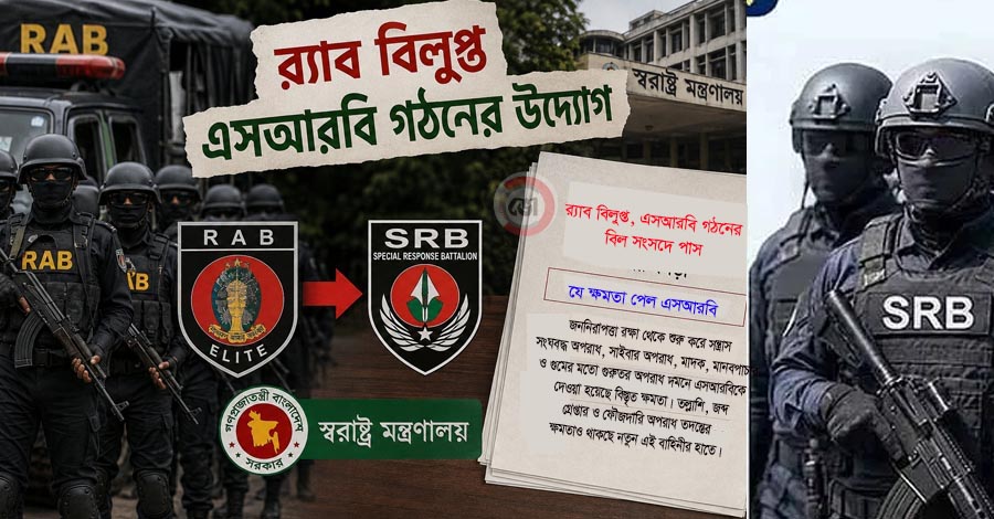 র‍্যাব বিলুপ্ত করে যে ক্ষমতা পেল এসআরবি